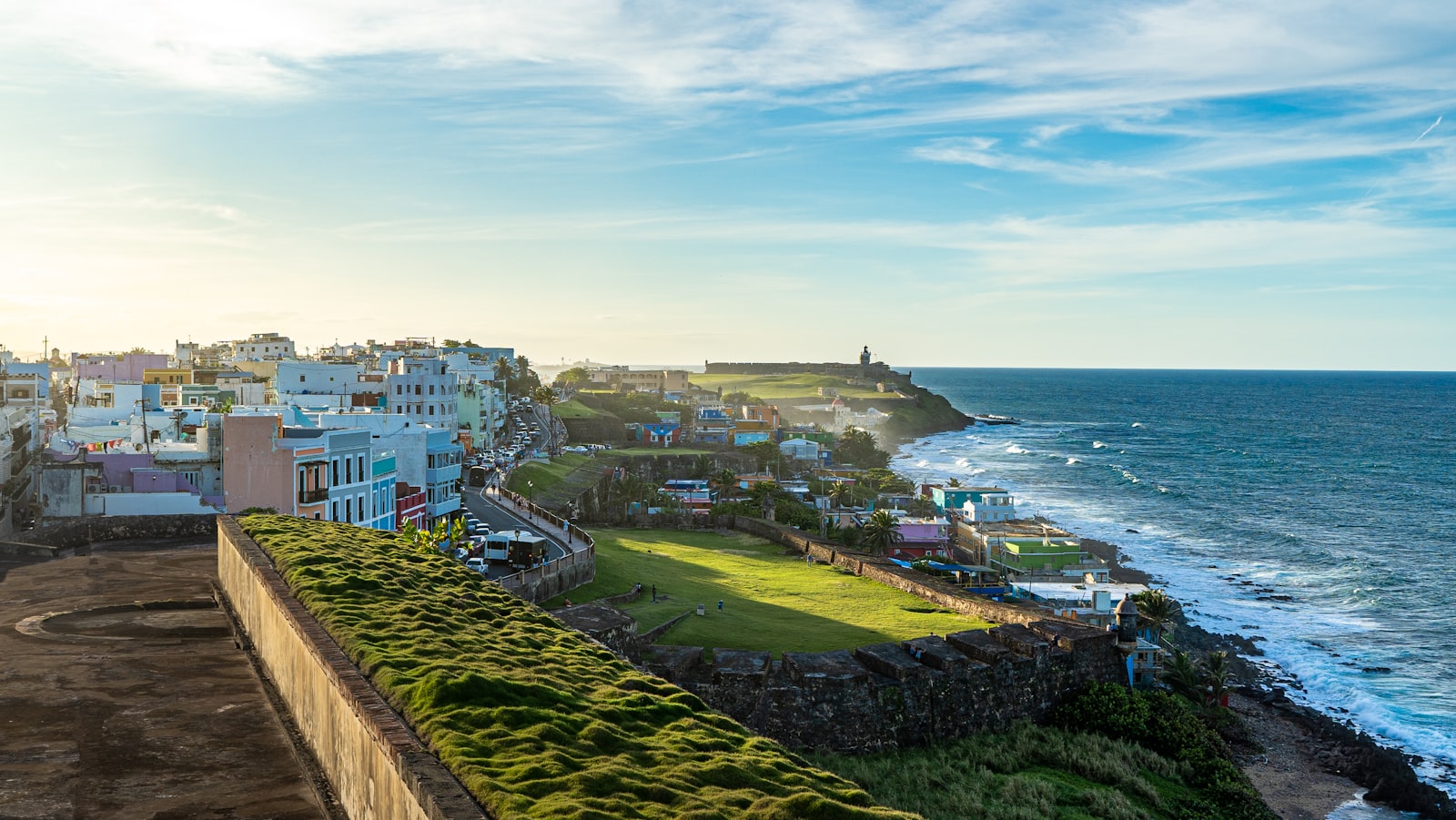 Caribbean coastline scene